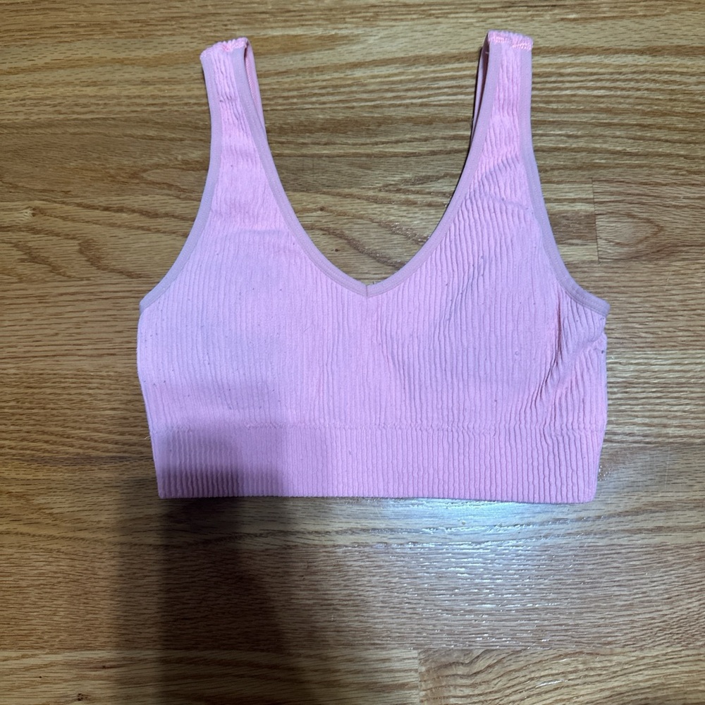 Aerie Light Pink Ribbed Crop Top
